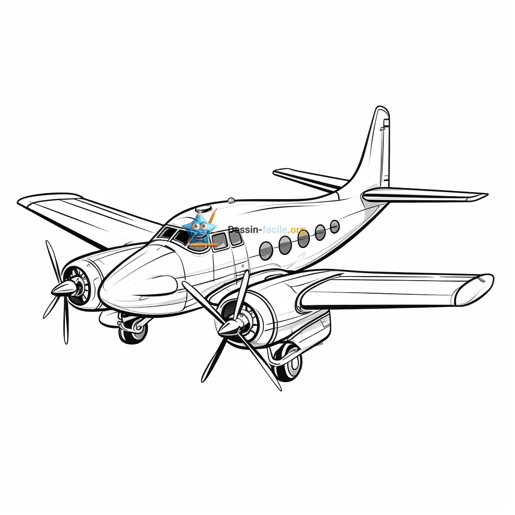 avion facile dessin