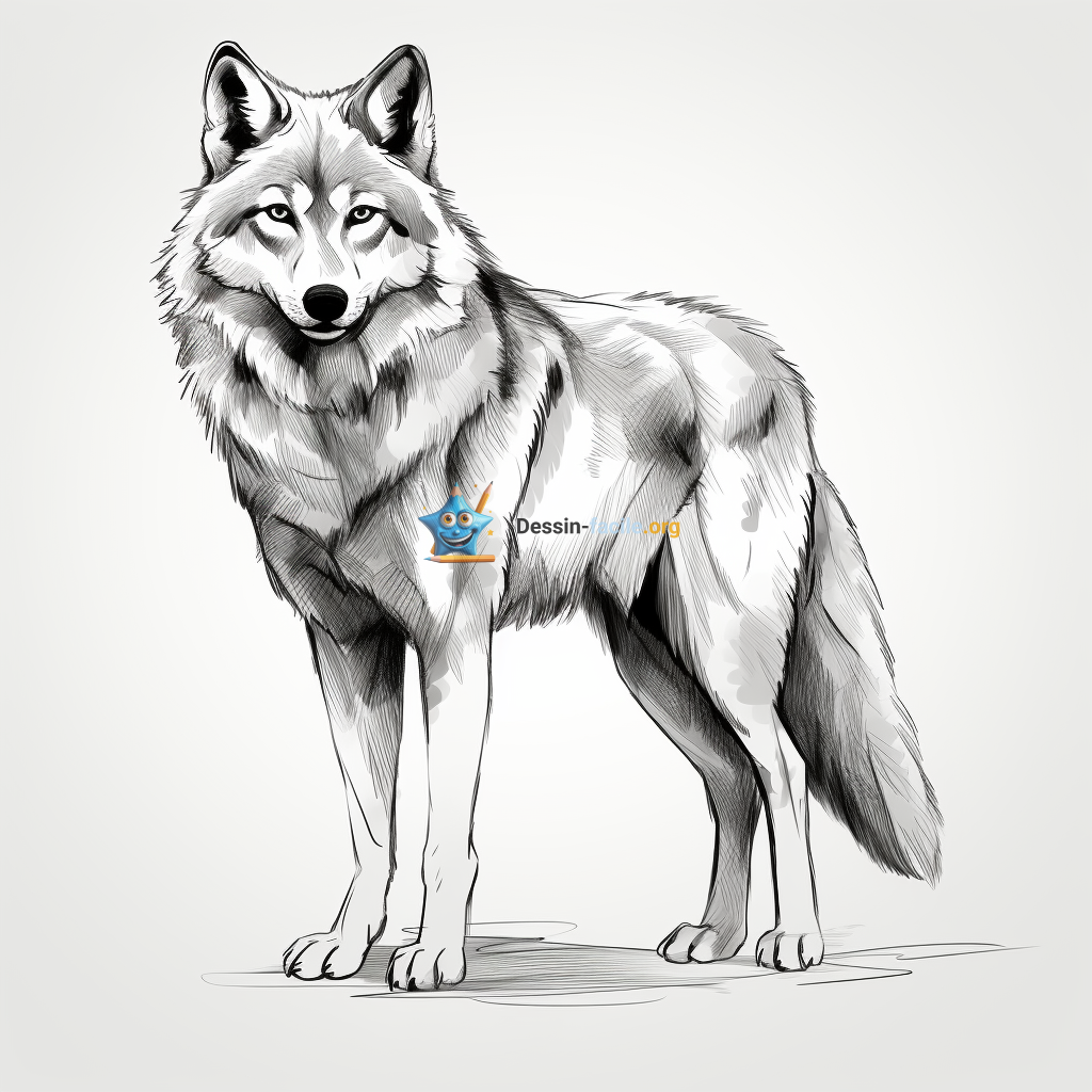 Dessin Loup Facile Dessin loup facile : Loup dessin facile à faire
