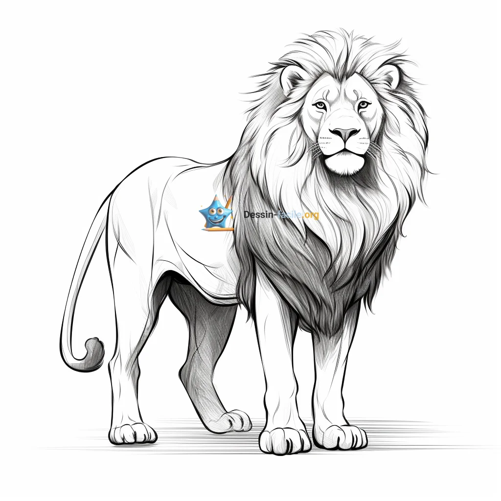lion dessin facile