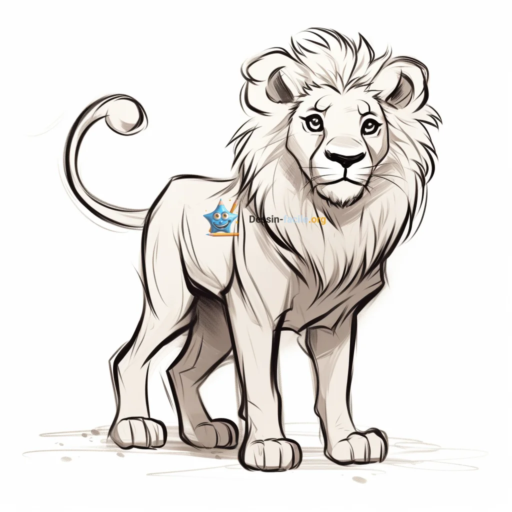bebe lion dessin facile