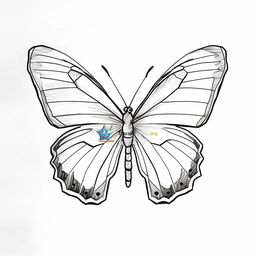 dessin facile papillon