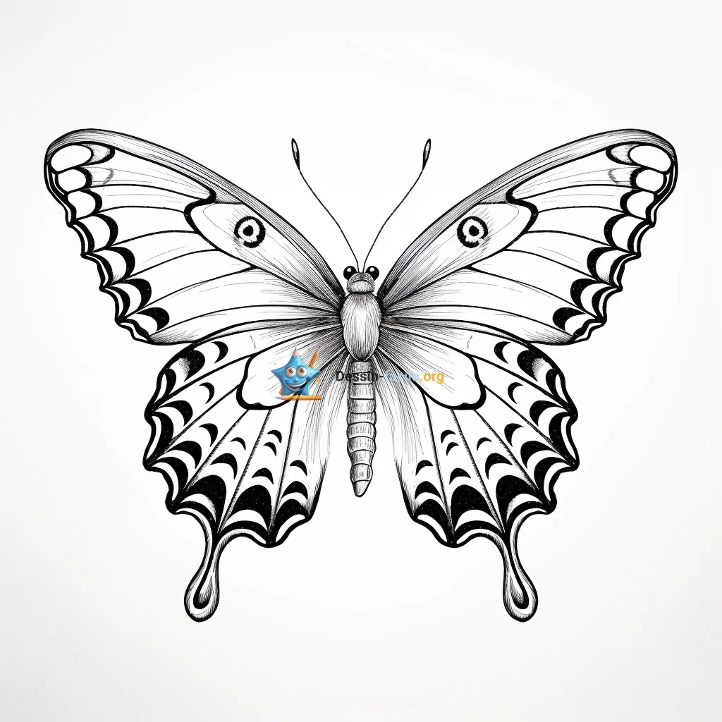 dessin de papillon facile