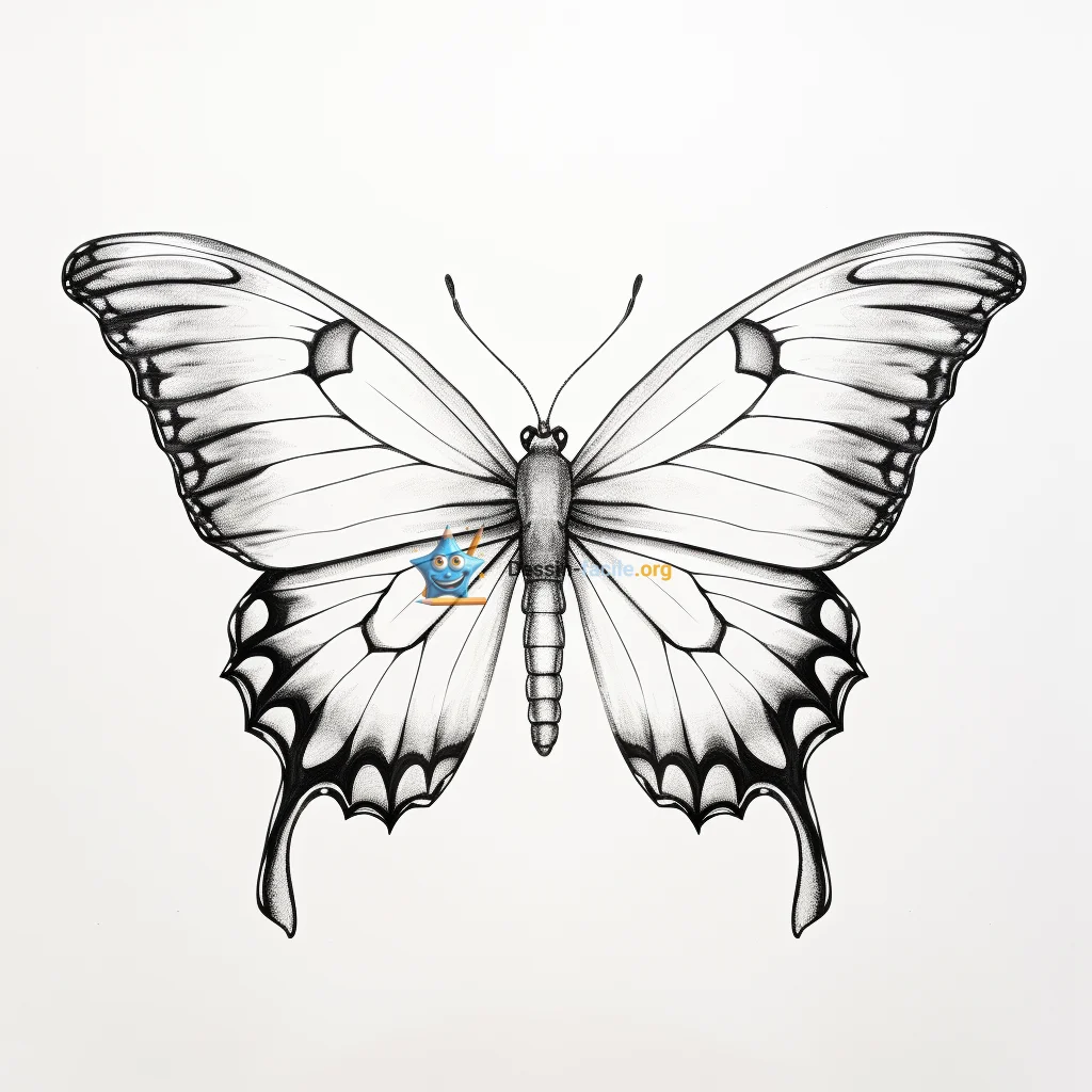 dessin papillon facile