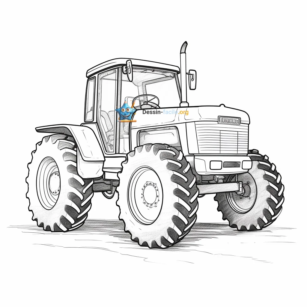 tracteur dessin facile