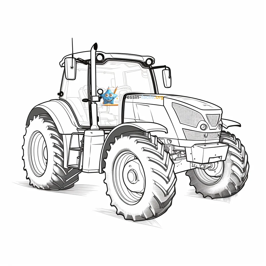 dessin de tracteur facile