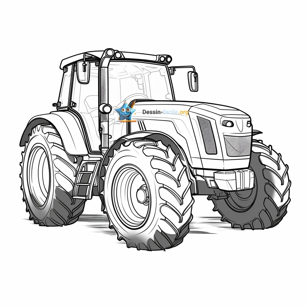 dessin facile tracteur