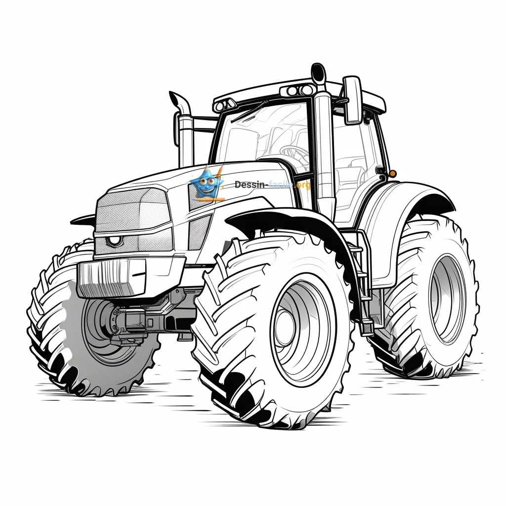 dessin tracteur facile à imprimer
